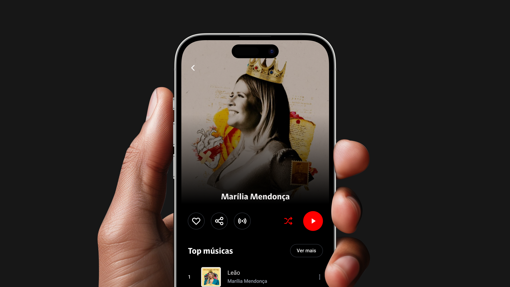 Claro Música app interface